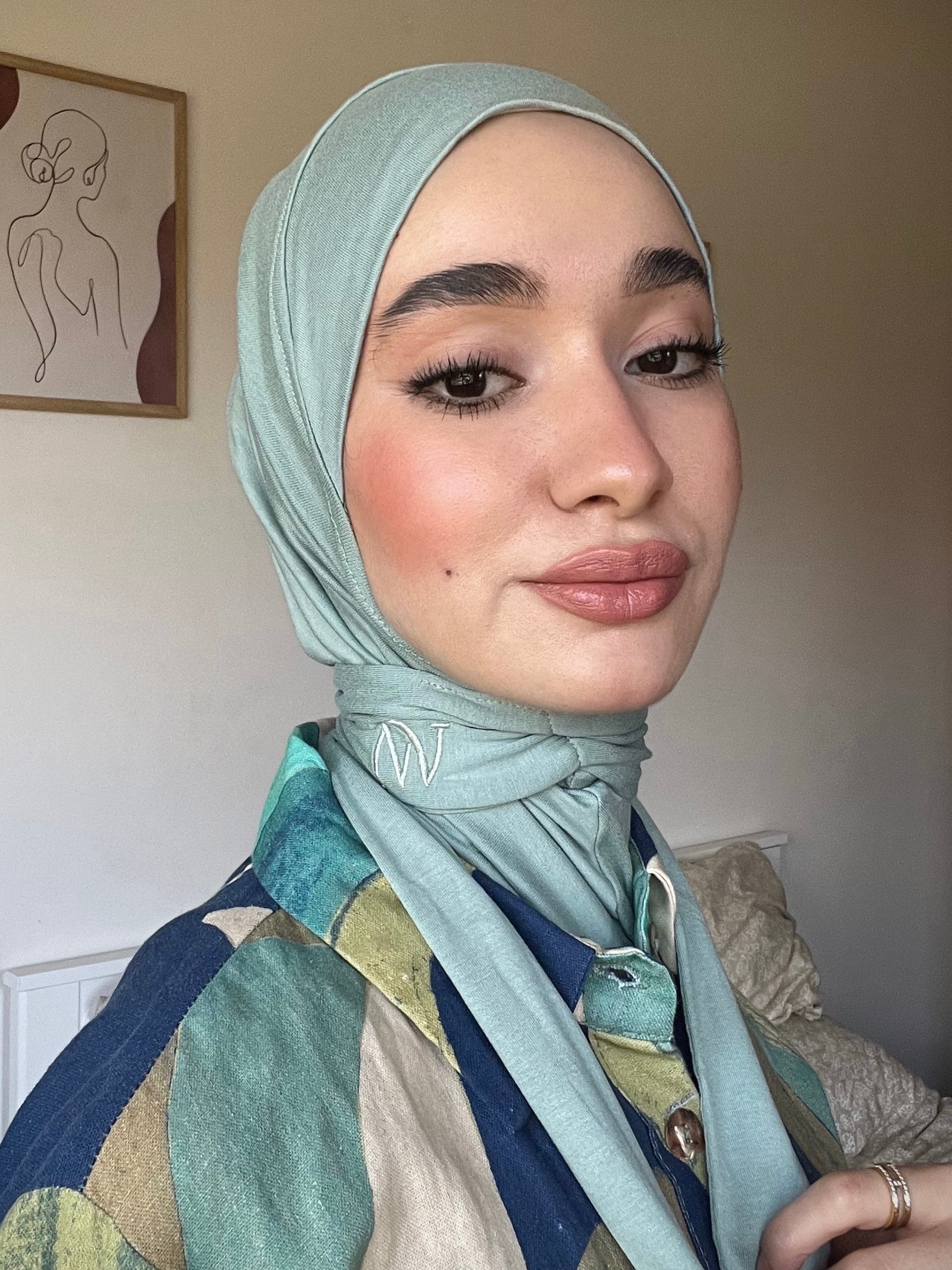 Hijab à Bande Beige