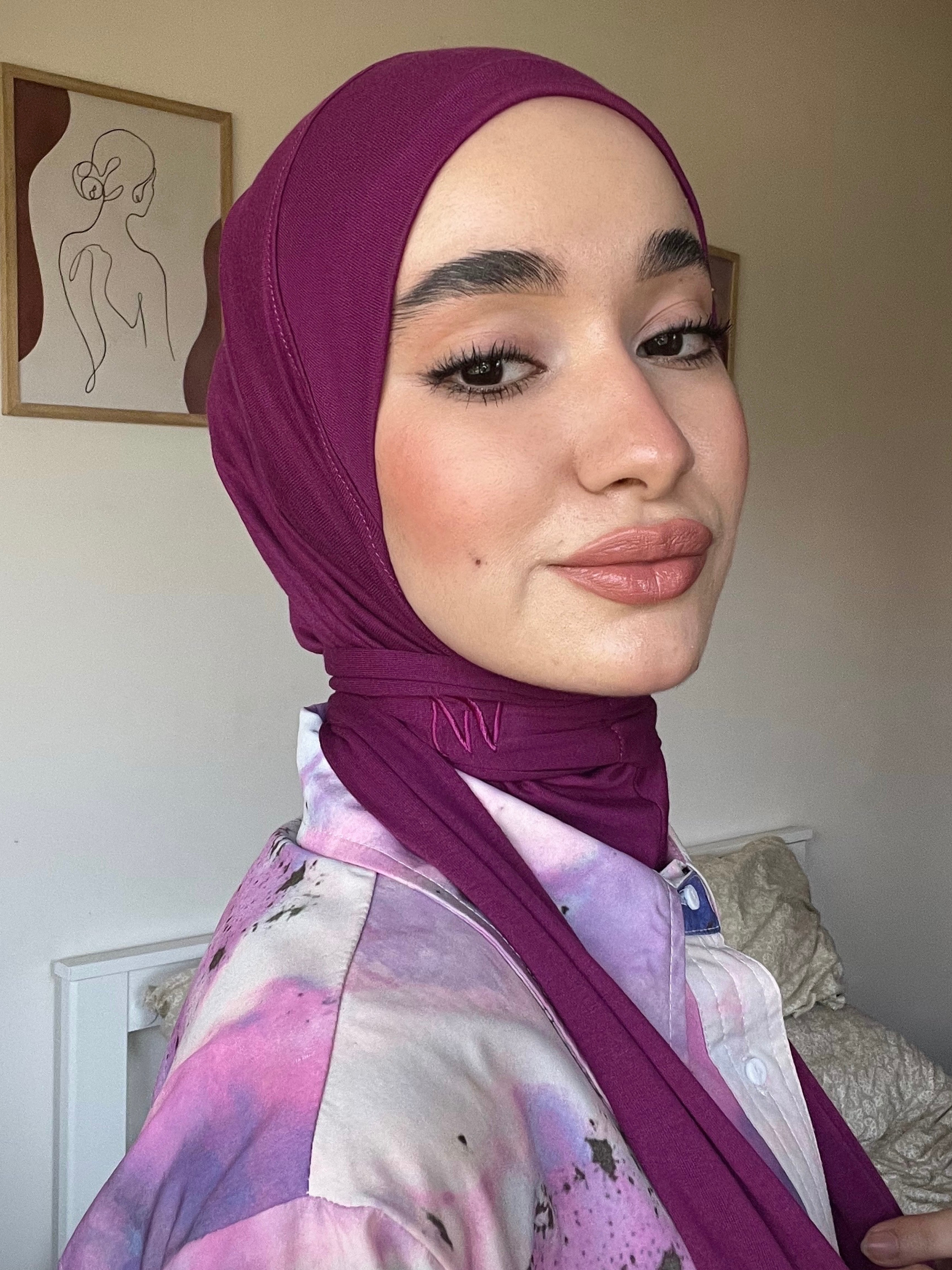 Hijab à Bande Beige