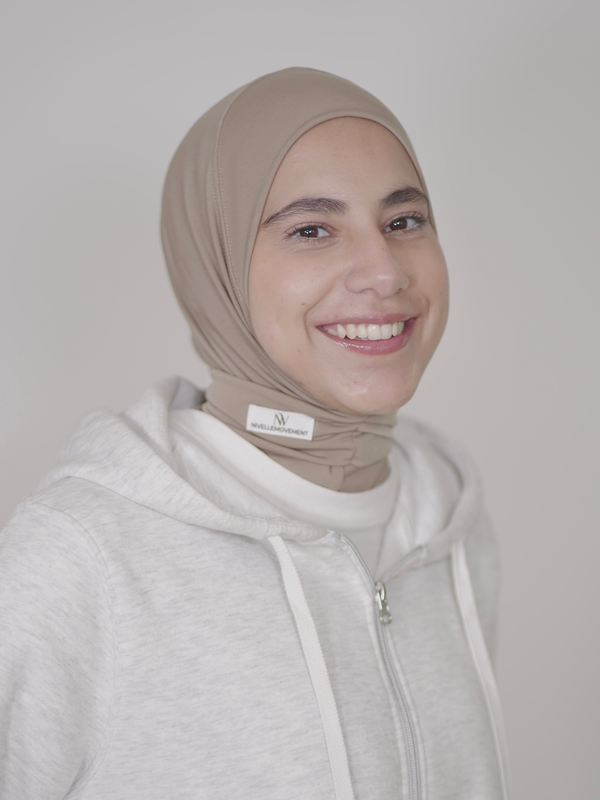 Hijab Boutonné Marron