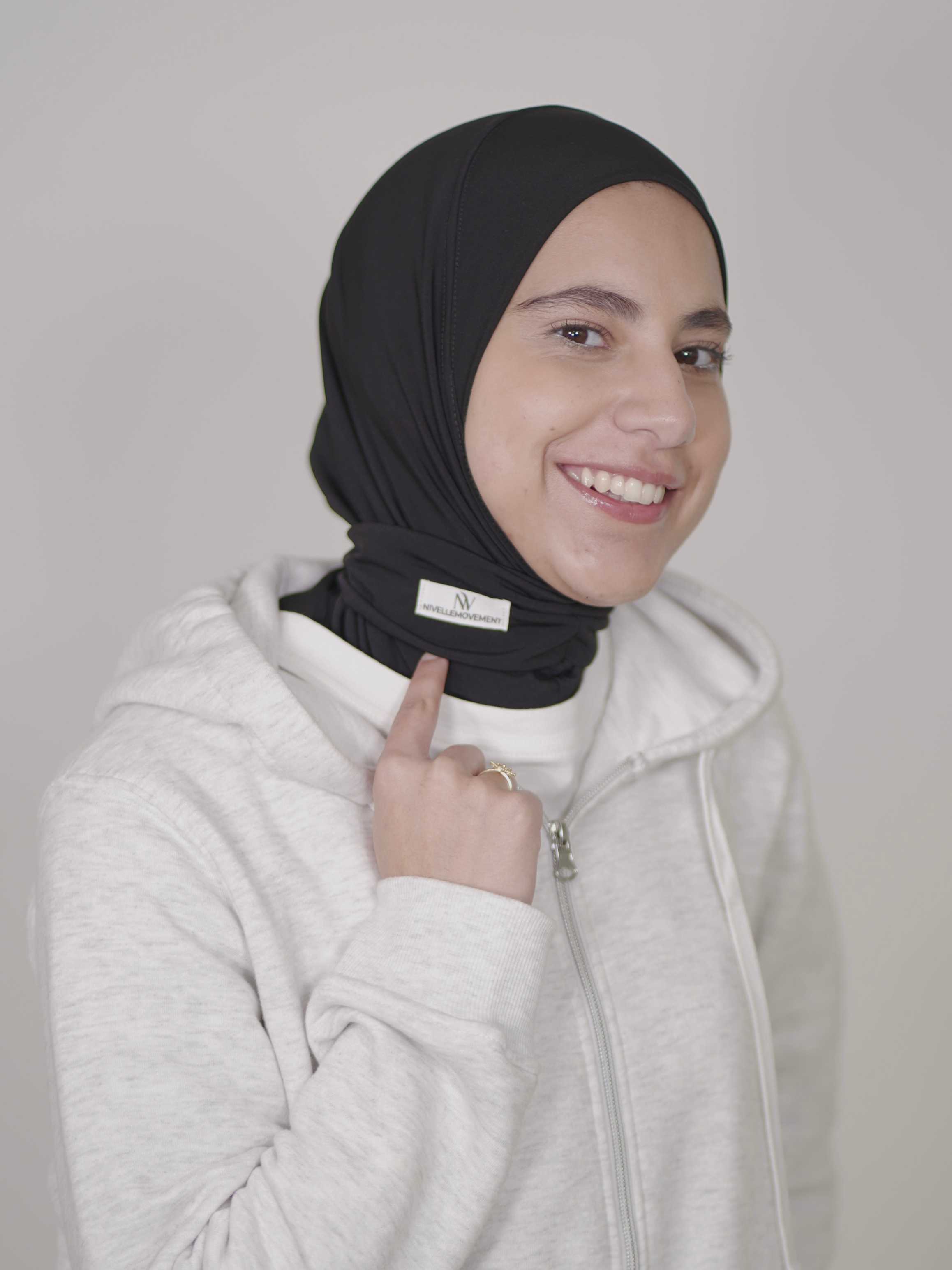 Hijab Boutonné Blanc