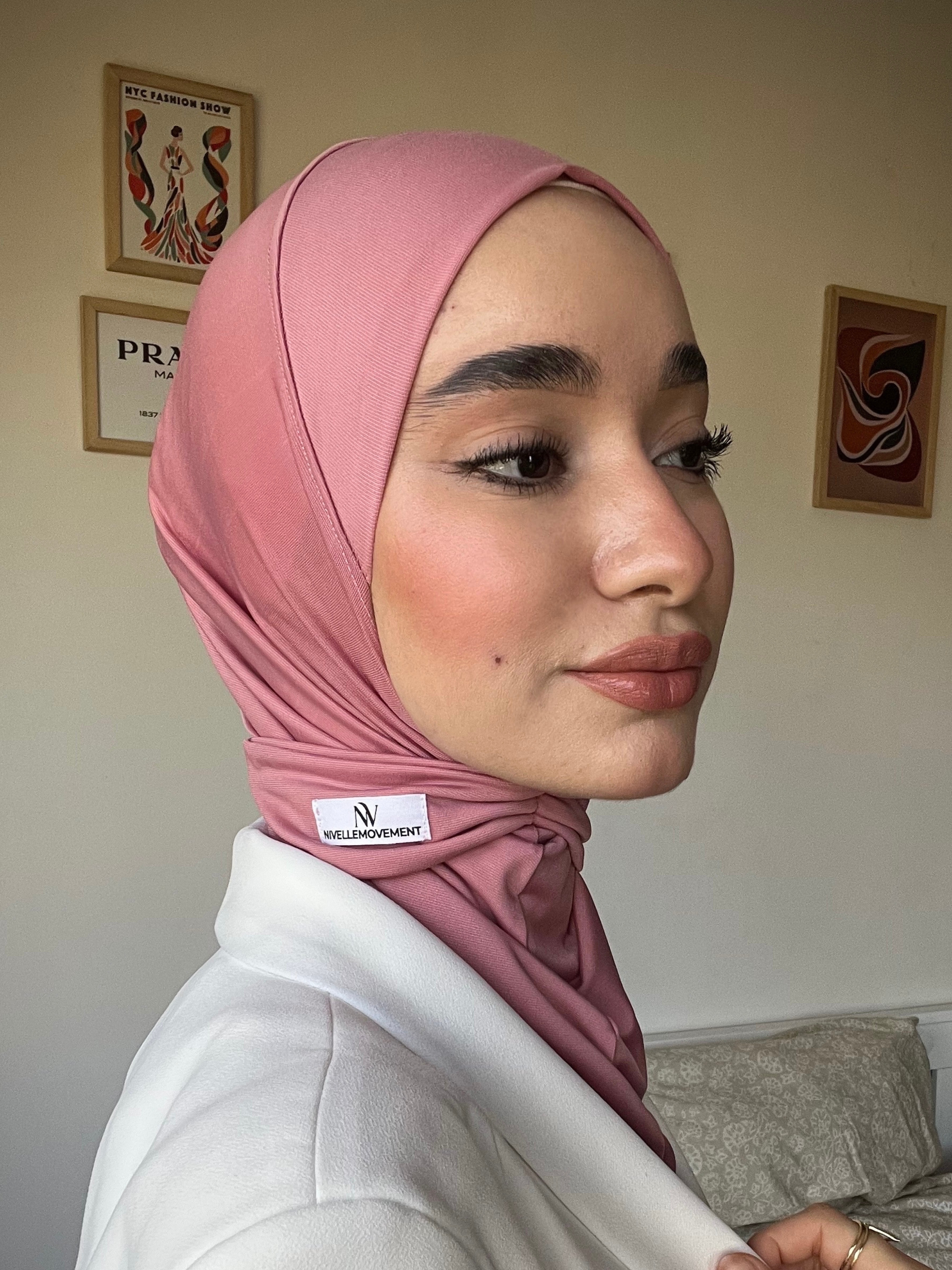 Hijab Boutonné Rose