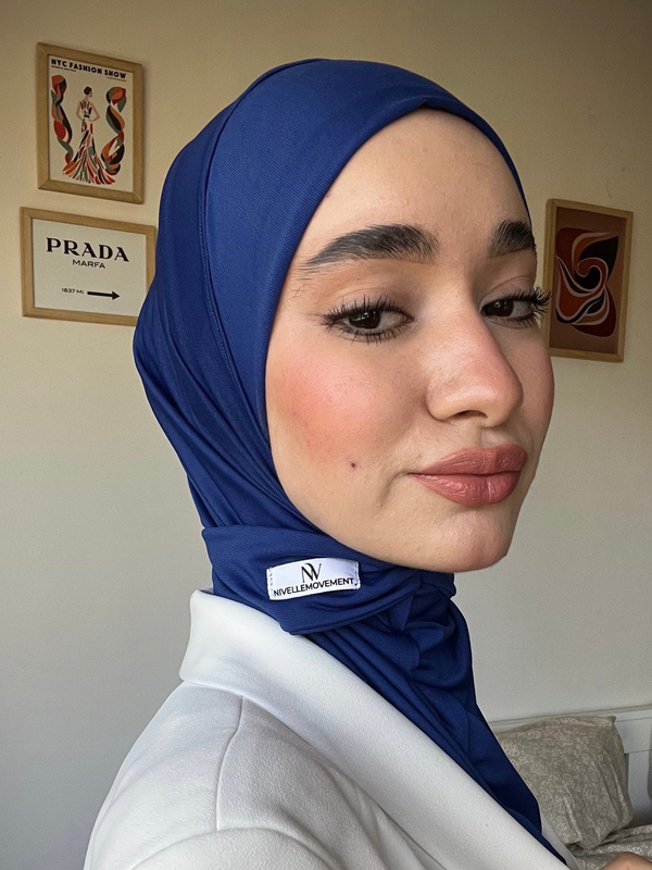 Hijab Boutonné Blue Roi